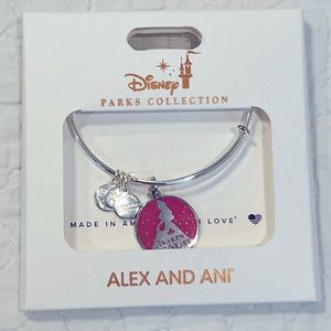 Disney Park Alex & Ani Sleeping Beauty Aurora Awaken The Heart Bangle New
